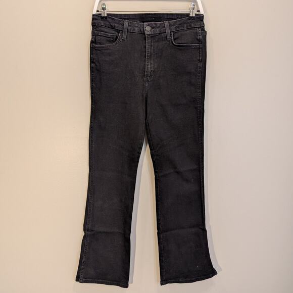 Joe's Jeans HiRise Curvy Cropped BootCut Hi Honey Black Denim - SIze 29 - Picture 1 of 9